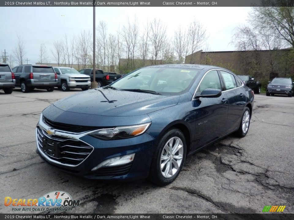 2019 Chevrolet Malibu LT Northsky Blue Metallic / Dark Atmosphere/Light Wheat Photo #1