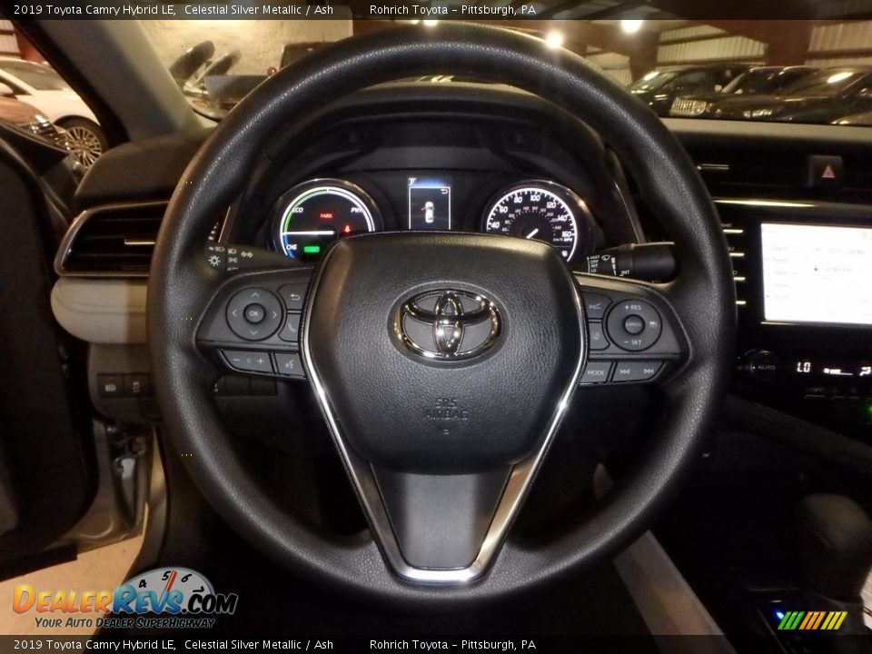 2019 Toyota Camry Hybrid LE Celestial Silver Metallic / Ash Photo #13