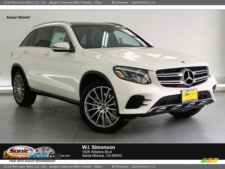 2019 Mercedes-Benz GLC 300 designo Diamond White Metallic / Black Photo #1