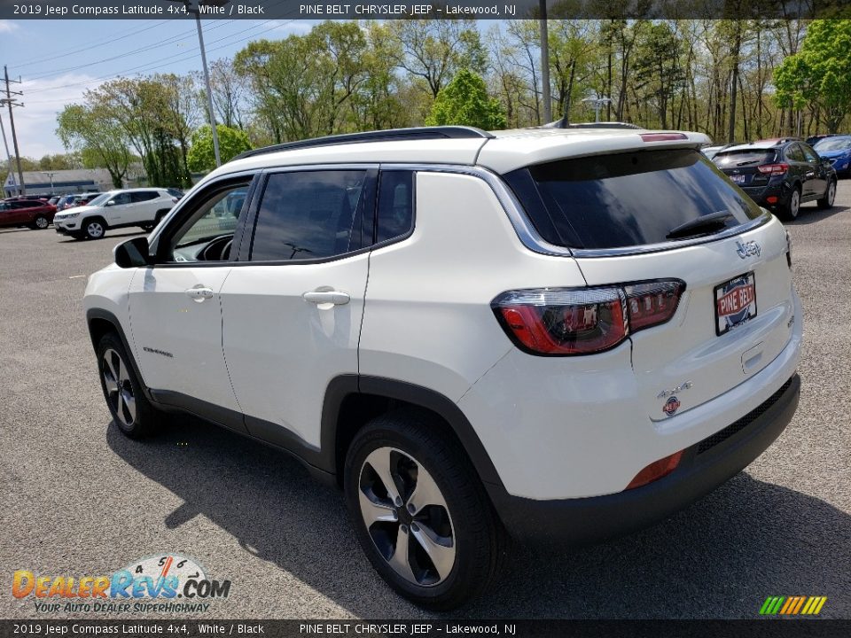 2019 Jeep Compass Latitude 4x4 White / Black Photo #4