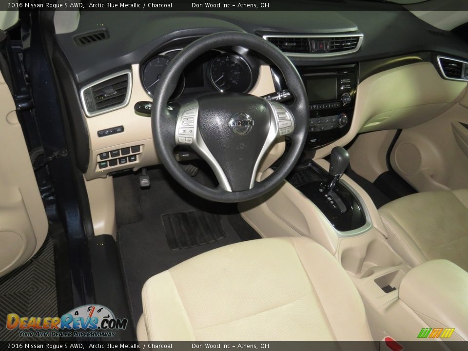2016 Nissan Rogue S AWD Arctic Blue Metallic / Charcoal Photo #23