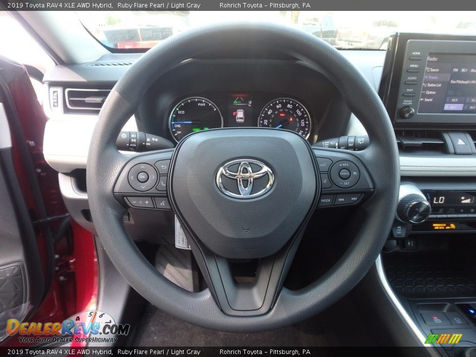 2019 Toyota RAV4 XLE AWD Hybrid Steering Wheel Photo #13