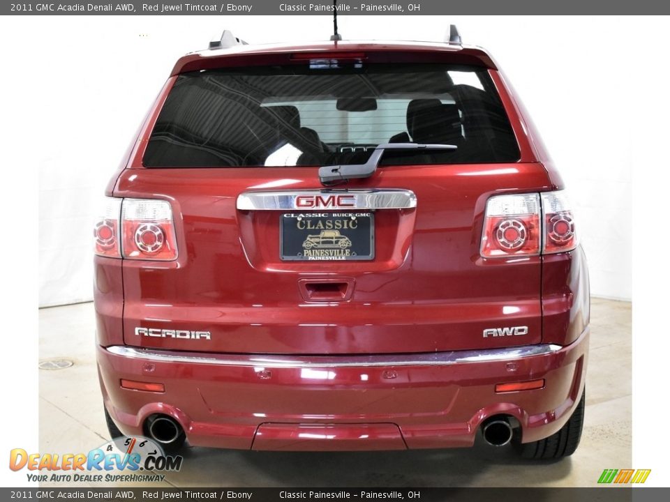2011 GMC Acadia Denali AWD Red Jewel Tintcoat / Ebony Photo #3