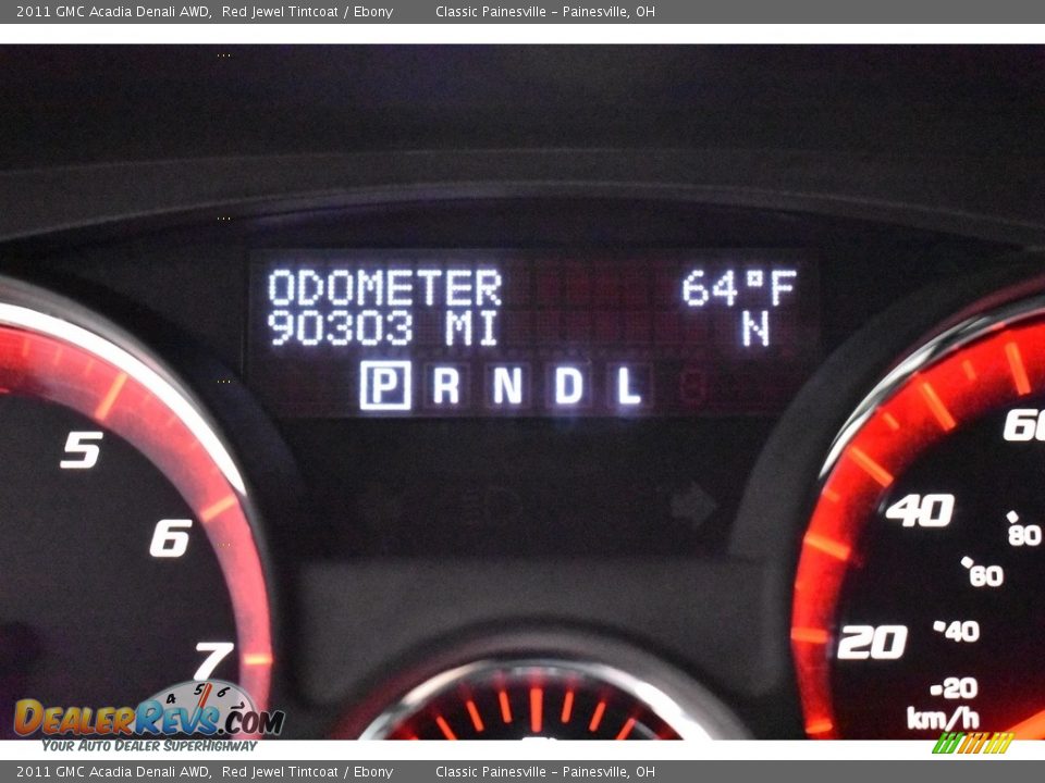 2011 GMC Acadia Denali AWD Red Jewel Tintcoat / Ebony Photo #17