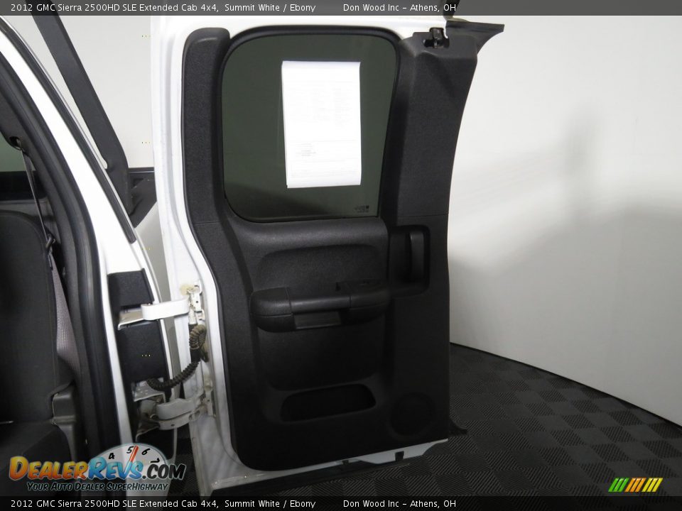 2012 GMC Sierra 2500HD SLE Extended Cab 4x4 Summit White / Ebony Photo #23