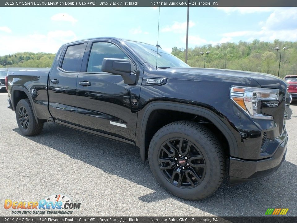 2019 GMC Sierra 1500 Elevation Double Cab 4WD Onyx Black / Jet Black Photo #3