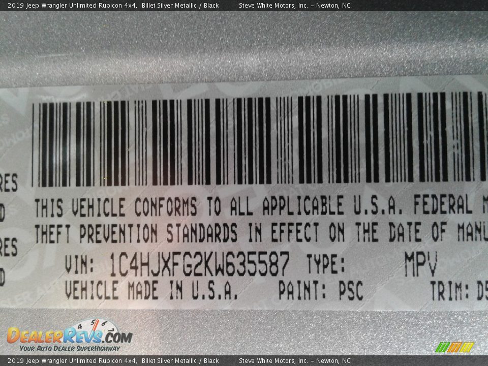 2019 Jeep Wrangler Unlimited Rubicon 4x4 Billet Silver Metallic / Black Photo #31