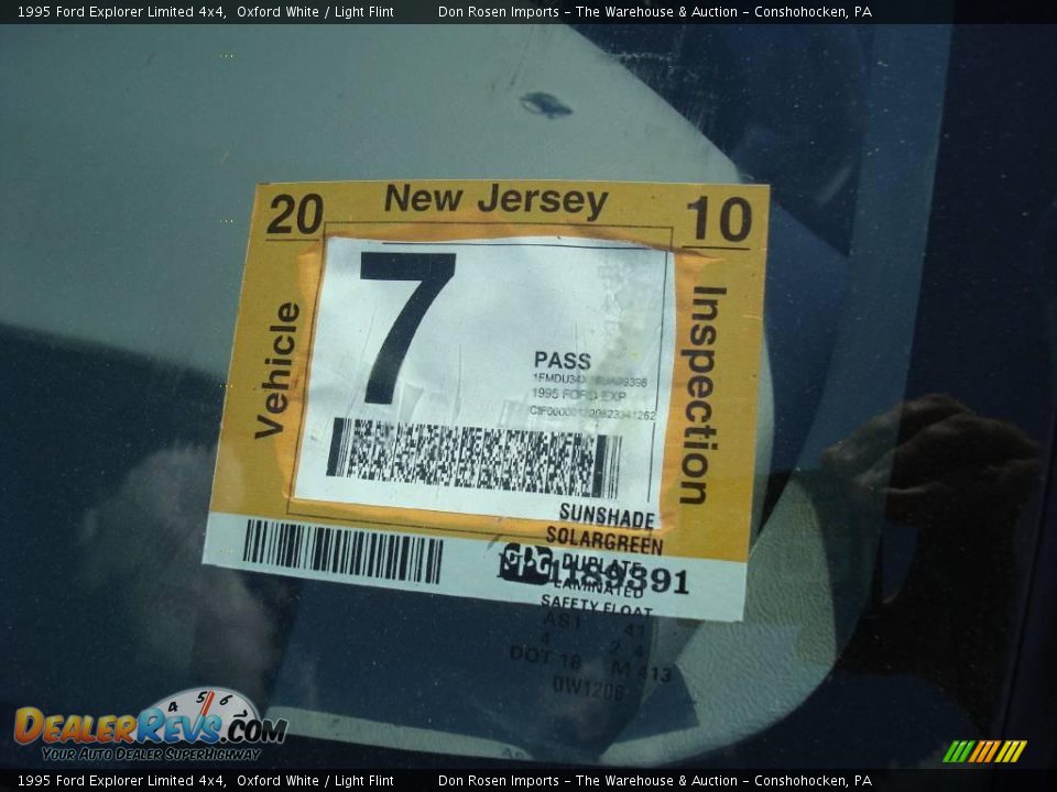 1995 Ford Explorer Limited 4x4 Oxford White / Light Flint Photo #35