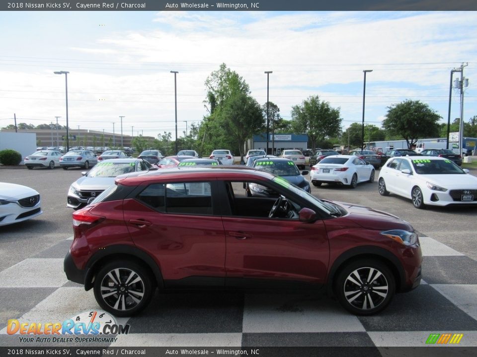 2018 Nissan Kicks SV Cayenne Red / Charcoal Photo #3