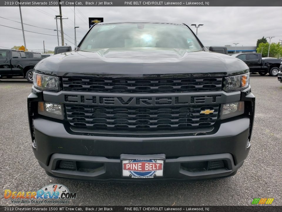 2019 Chevrolet Silverado 1500 WT Crew Cab Black / Jet Black Photo #2