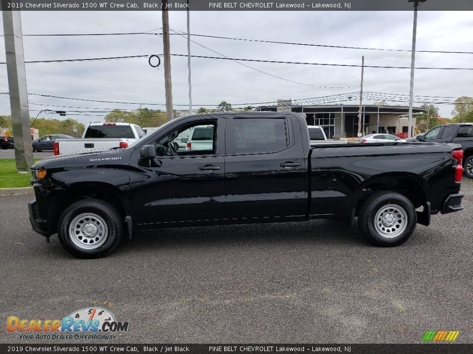 Black 2019 Chevrolet Silverado 1500 WT Crew Cab Photo #3