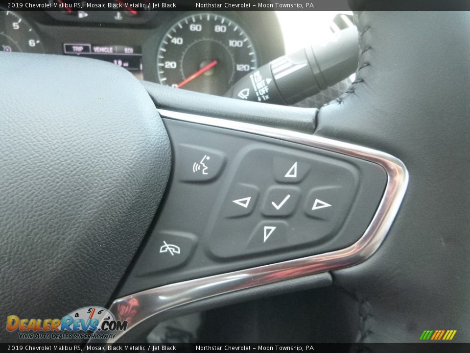 2019 Chevrolet Malibu RS Mosaic Black Metallic / Jet Black Photo #19