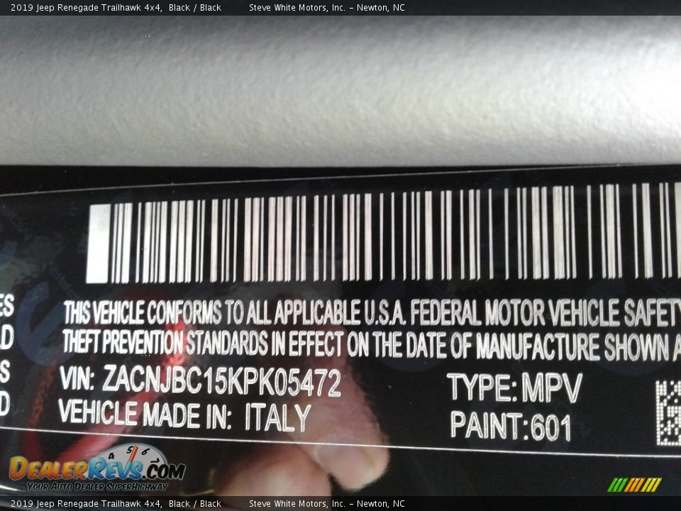 2019 Jeep Renegade Trailhawk 4x4 Black / Black Photo #33