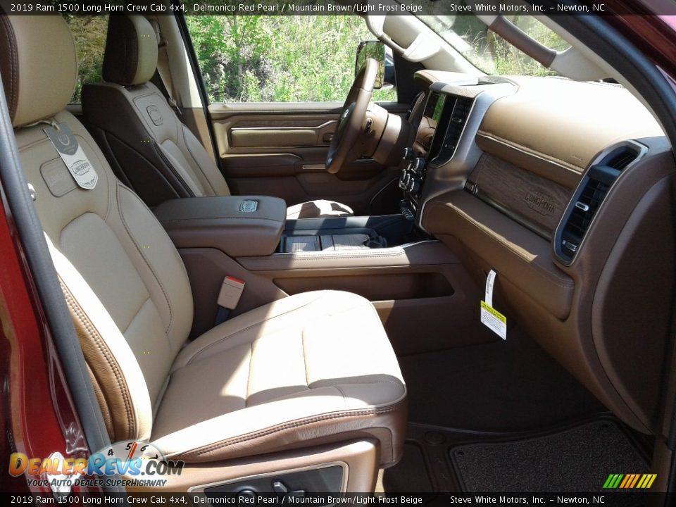2019 Ram 1500 Long Horn Crew Cab 4x4 Delmonico Red Pearl / Mountain Brown/Light Frost Beige Photo #16