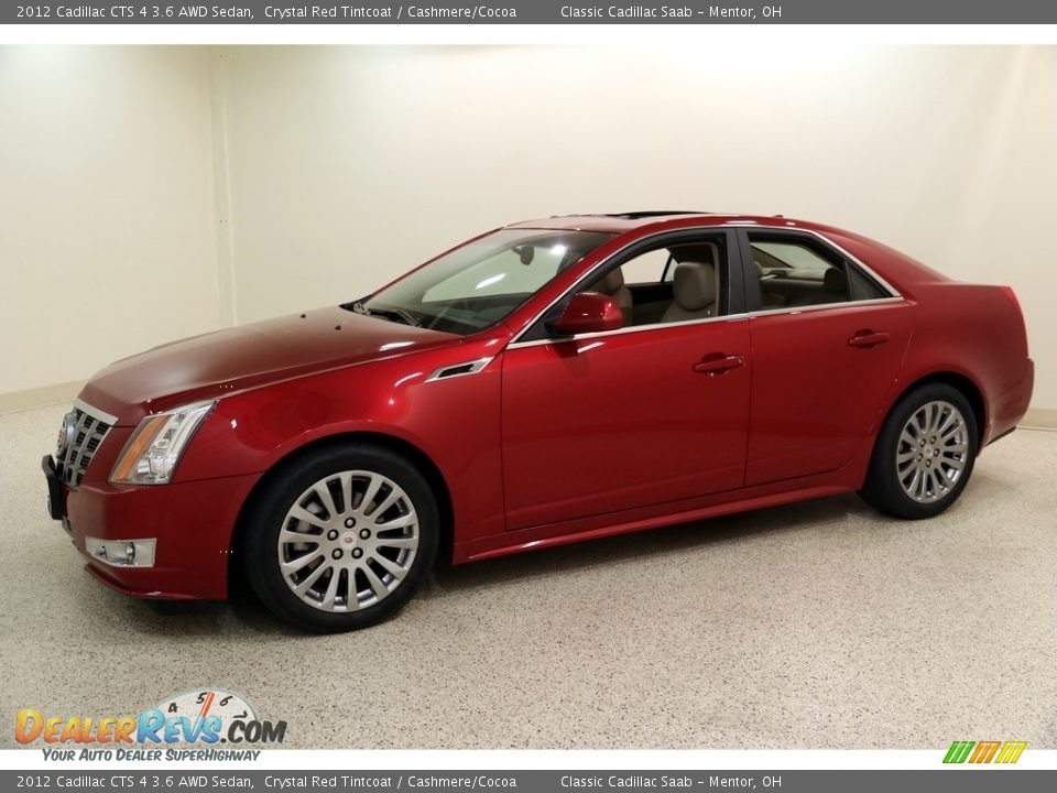 2012 Cadillac CTS 4 3.6 AWD Sedan Crystal Red Tintcoat / Cashmere/Cocoa Photo #3