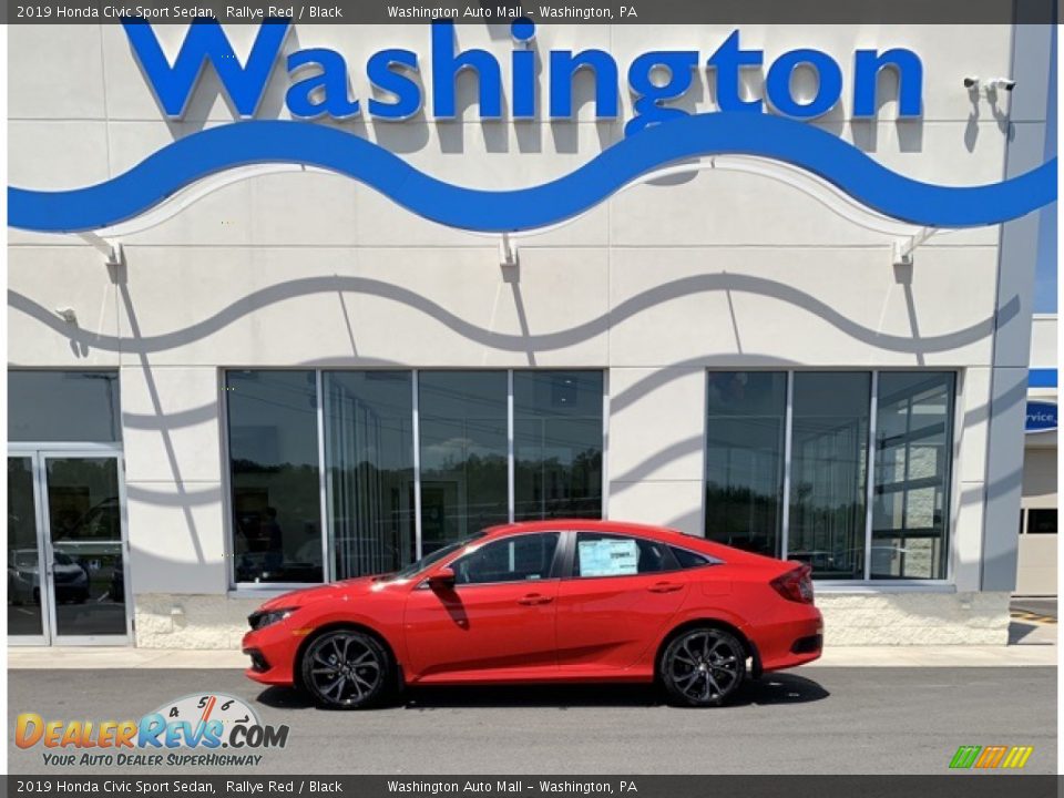 2019 Honda Civic Sport Sedan Rallye Red / Black Photo #1