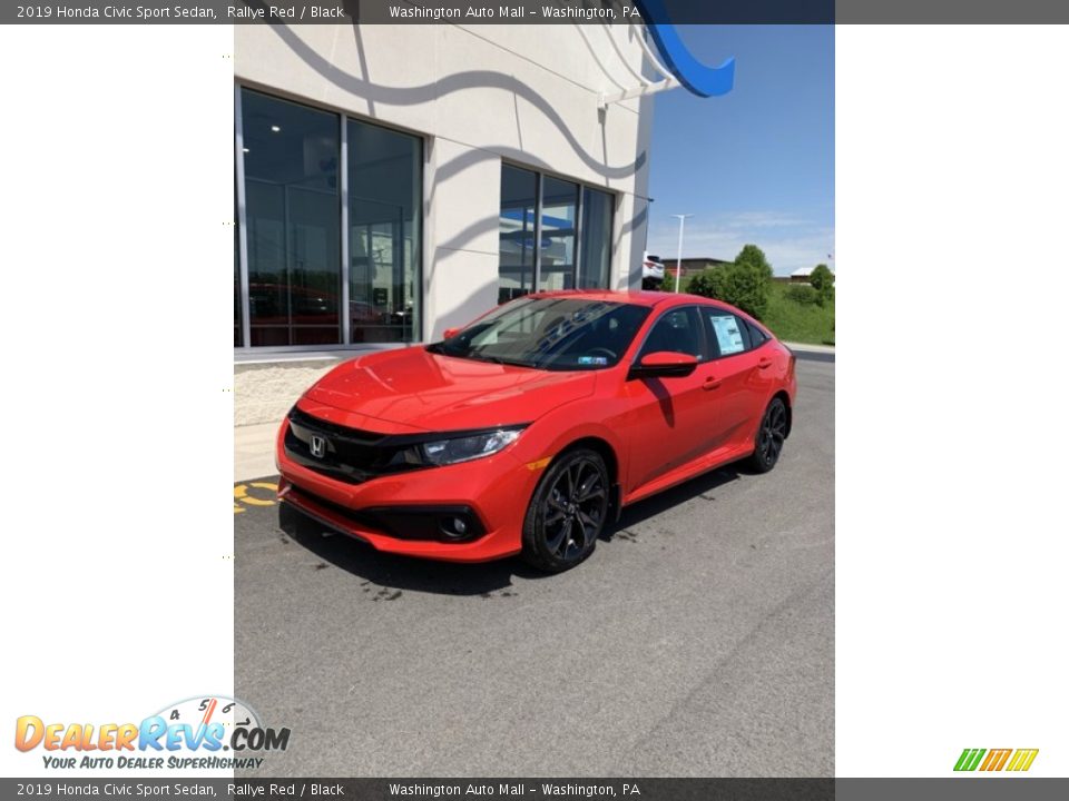 2019 Honda Civic Sport Sedan Rallye Red / Black Photo #2