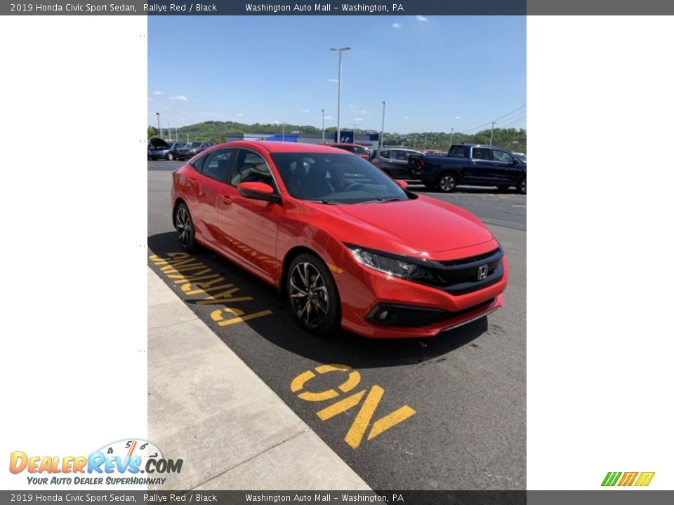 2019 Honda Civic Sport Sedan Rallye Red / Black Photo #4