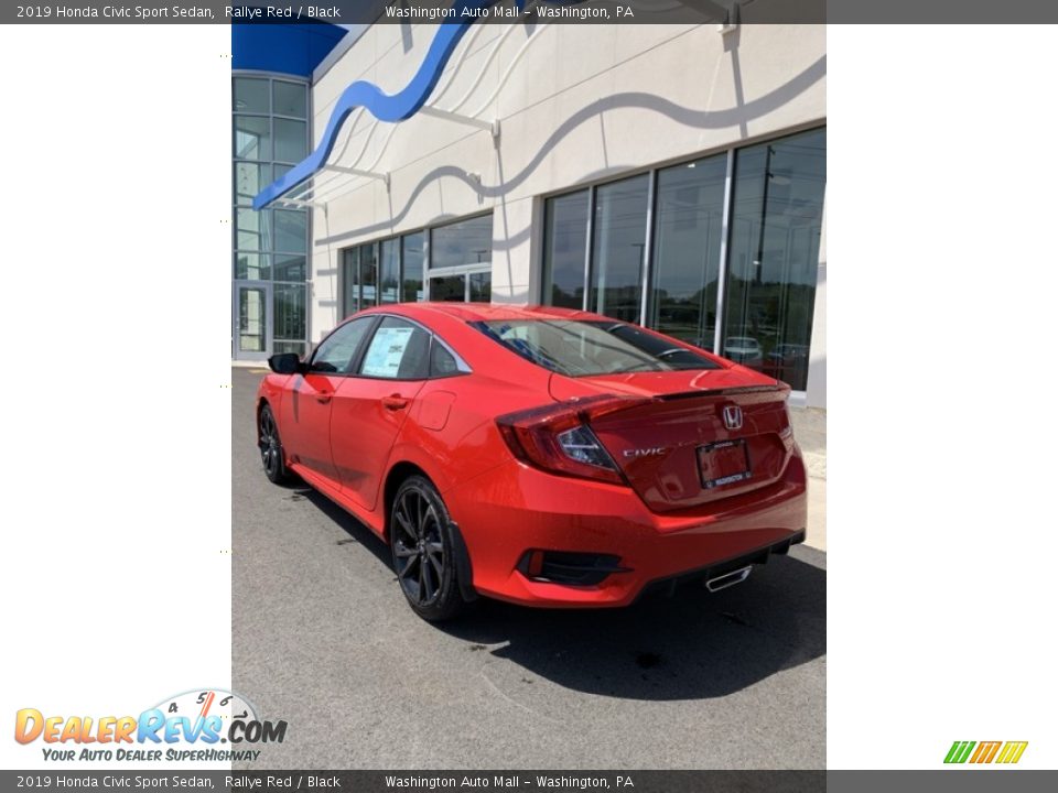 2019 Honda Civic Sport Sedan Rallye Red / Black Photo #7