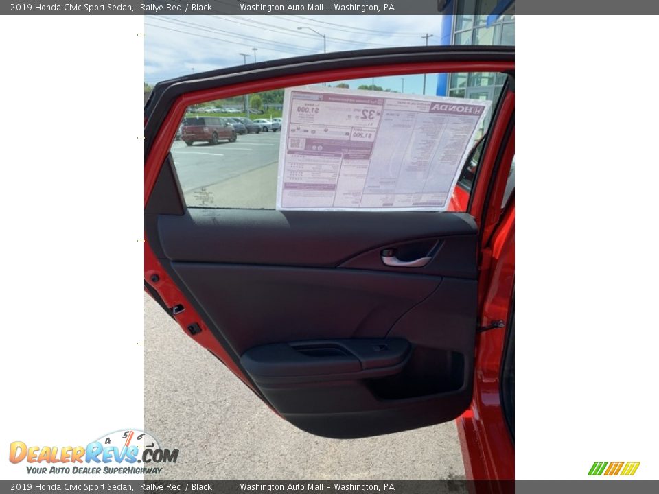 2019 Honda Civic Sport Sedan Rallye Red / Black Photo #16