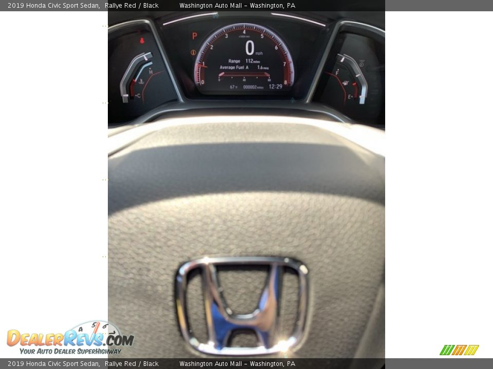 2019 Honda Civic Sport Sedan Rallye Red / Black Photo #30