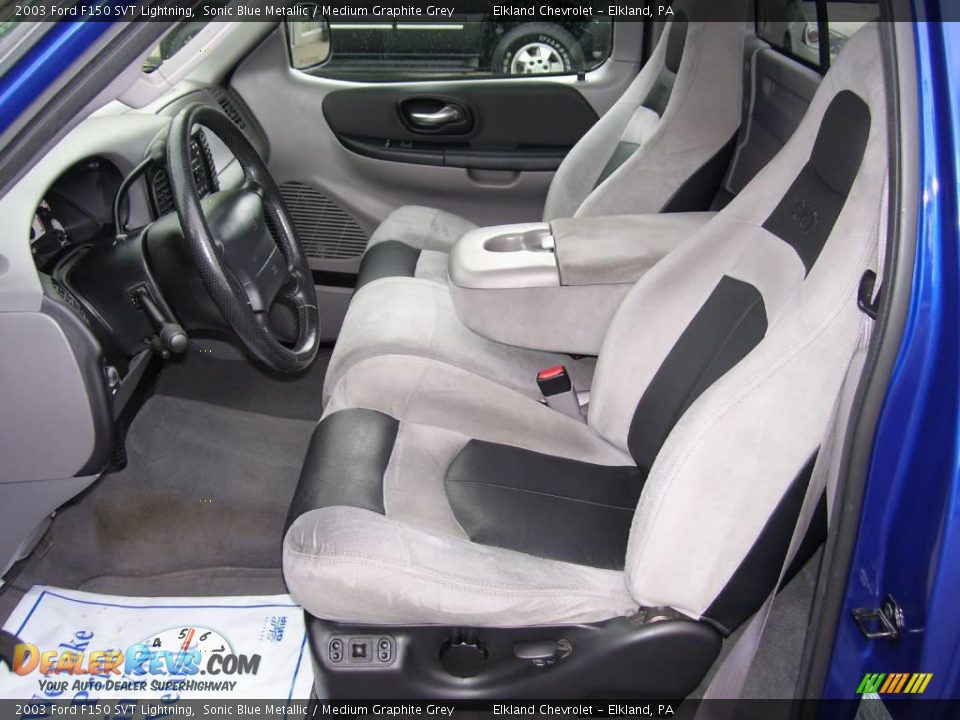 Medium Graphite Grey Interior - 2003 Ford F150 SVT Lightning Photo #27