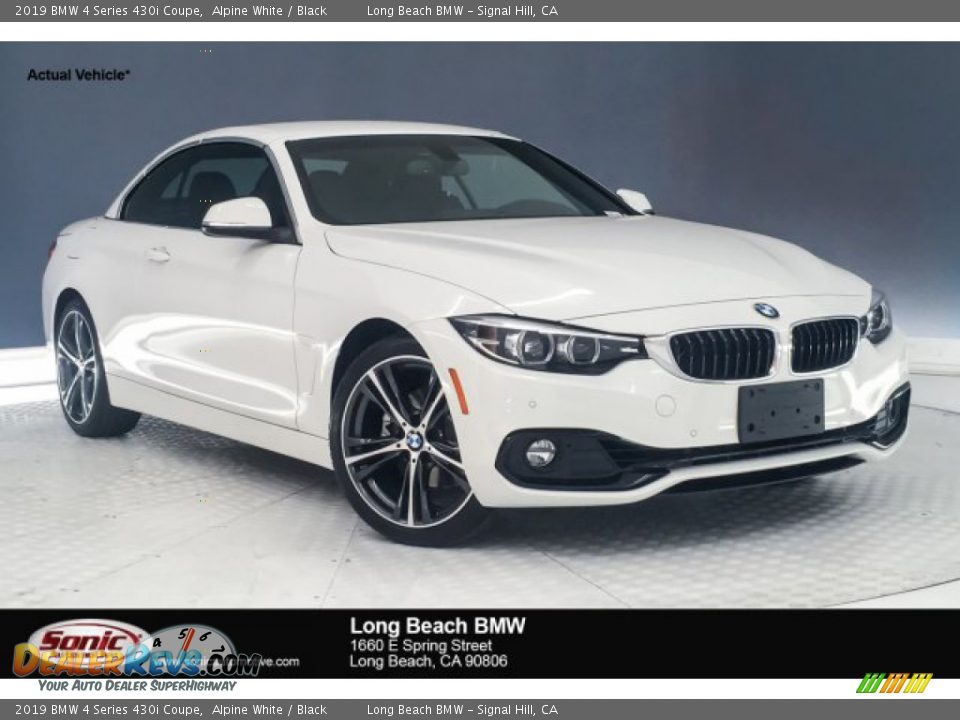2019 BMW 4 Series 430i Coupe Alpine White / Black Photo #1