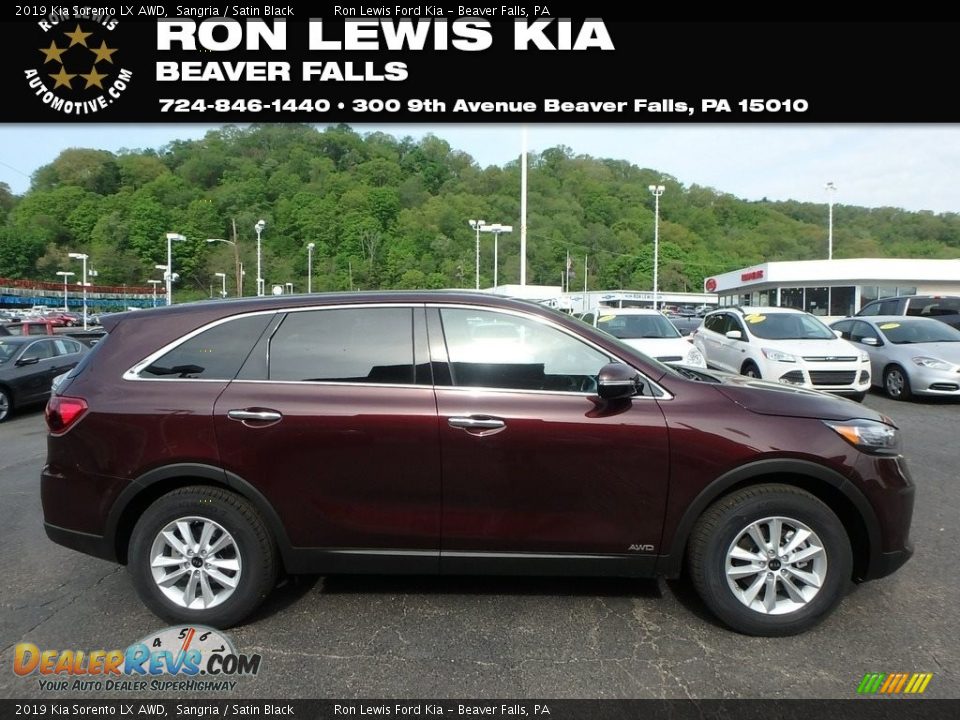 2019 Kia Sorento LX AWD Sangria / Satin Black Photo #1
