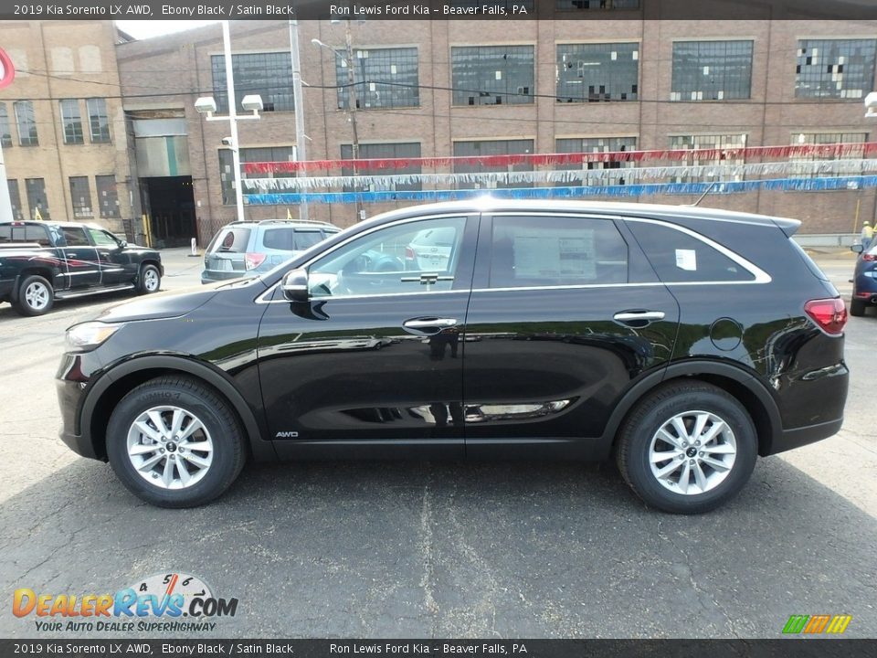 2019 Kia Sorento LX AWD Ebony Black / Satin Black Photo #6