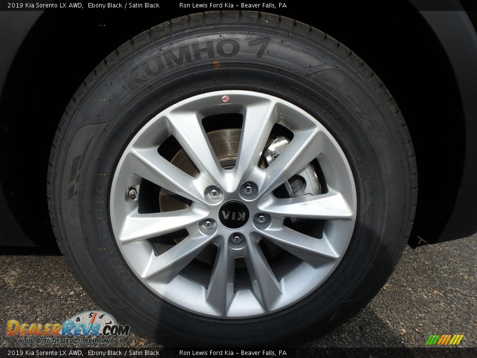2019 Kia Sorento LX AWD Ebony Black / Satin Black Photo #10