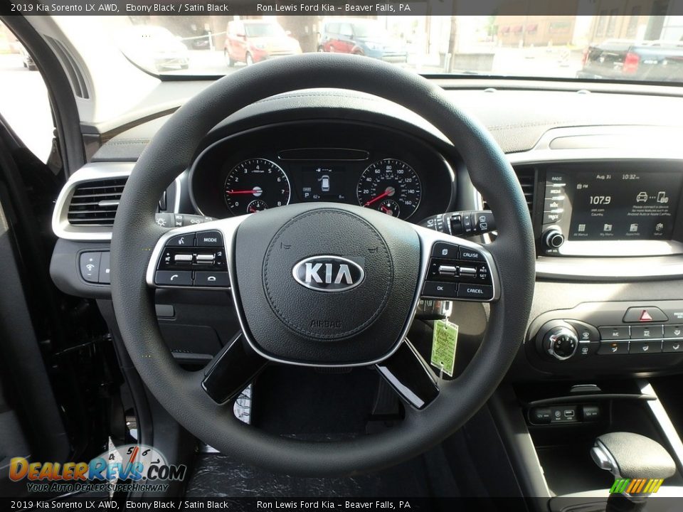 2019 Kia Sorento LX AWD Ebony Black / Satin Black Photo #18
