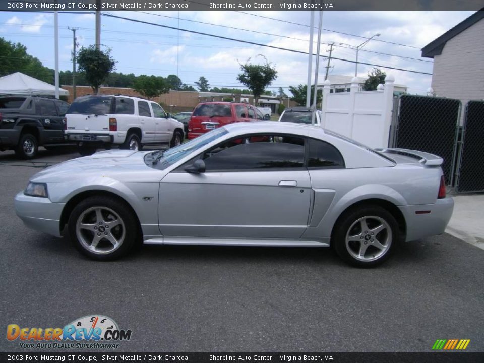 2003 Ford Mustang GT Coupe Silver Metallic / Dark Charcoal Photo #3