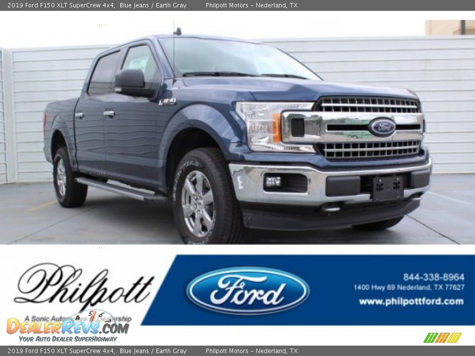 2019 Ford F150 XLT SuperCrew 4x4 Blue Jeans / Earth Gray Photo #1