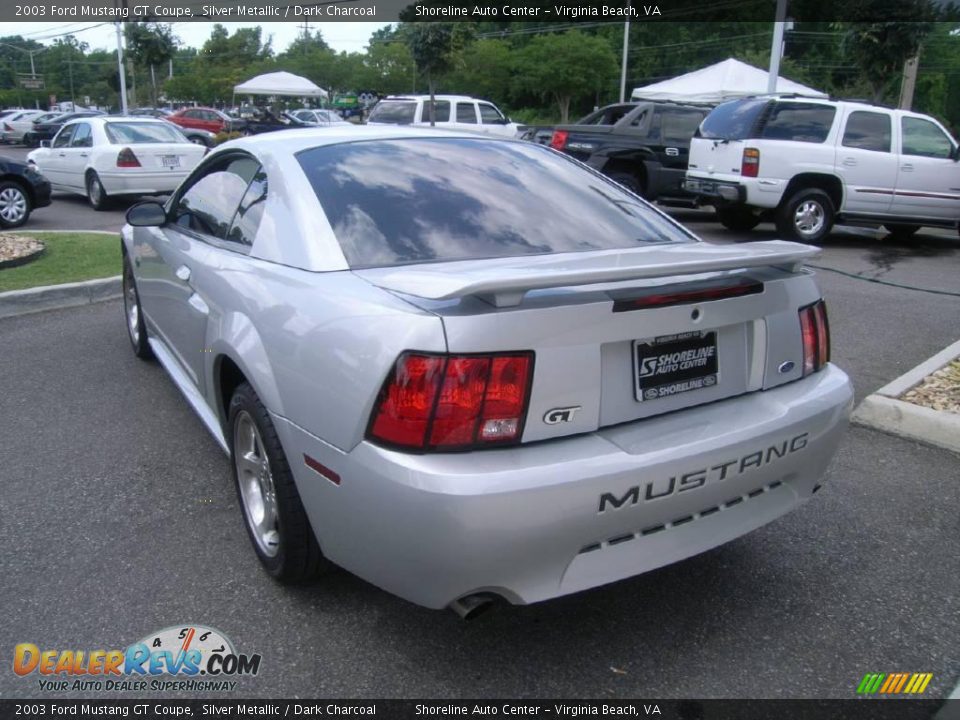 2003 Ford Mustang GT Coupe Silver Metallic / Dark Charcoal Photo #4