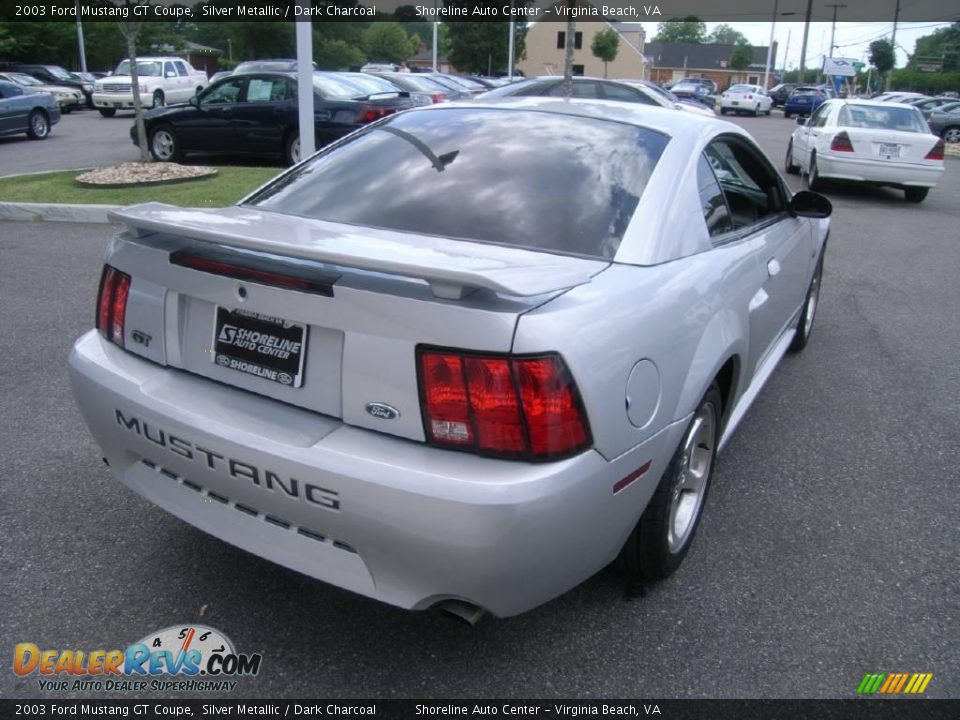 2003 Ford Mustang GT Coupe Silver Metallic / Dark Charcoal Photo #6