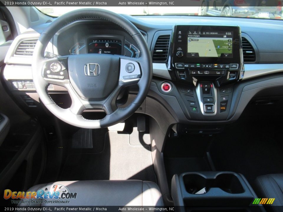 2019 Honda Odyssey EX-L Pacific Pewter Metallic / Mocha Photo #14
