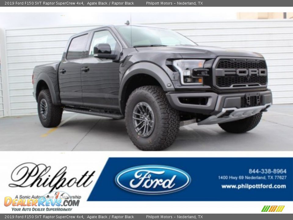 2019 Ford F150 SVT Raptor SuperCrew 4x4 Agate Black / Raptor Black Photo #1