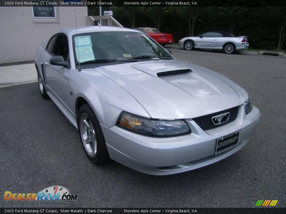 2003 Ford Mustang GT Coupe Silver Metallic / Dark Charcoal Photo #8