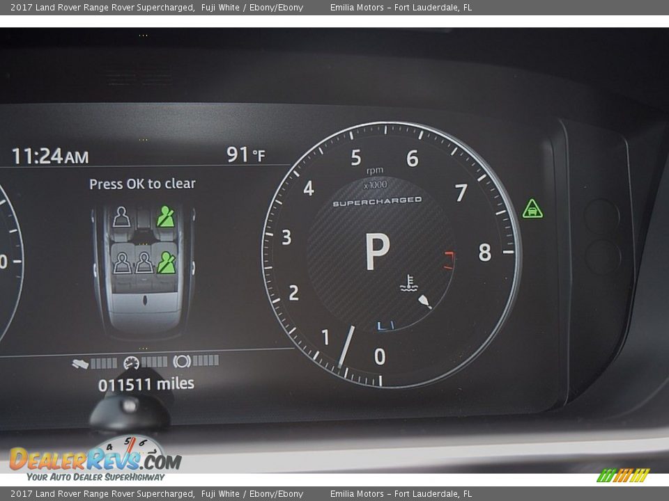 2017 Land Rover Range Rover Supercharged Fuji White / Ebony/Ebony Photo #36