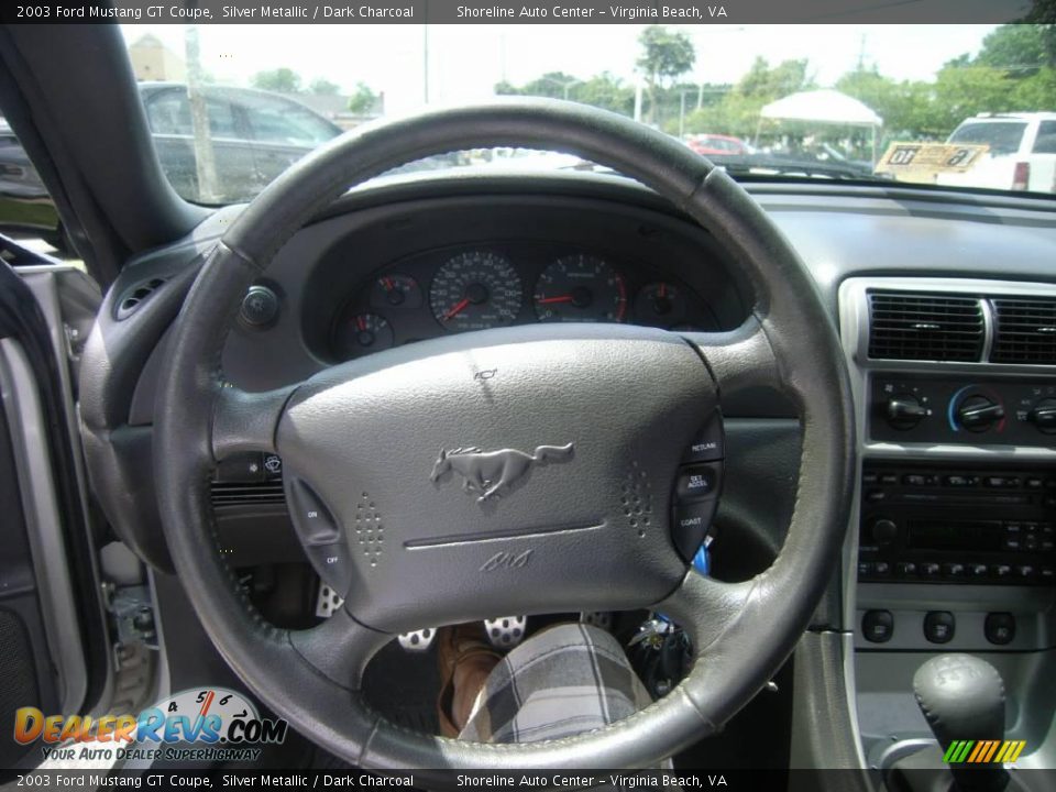 2003 Ford Mustang GT Coupe Silver Metallic / Dark Charcoal Photo #10