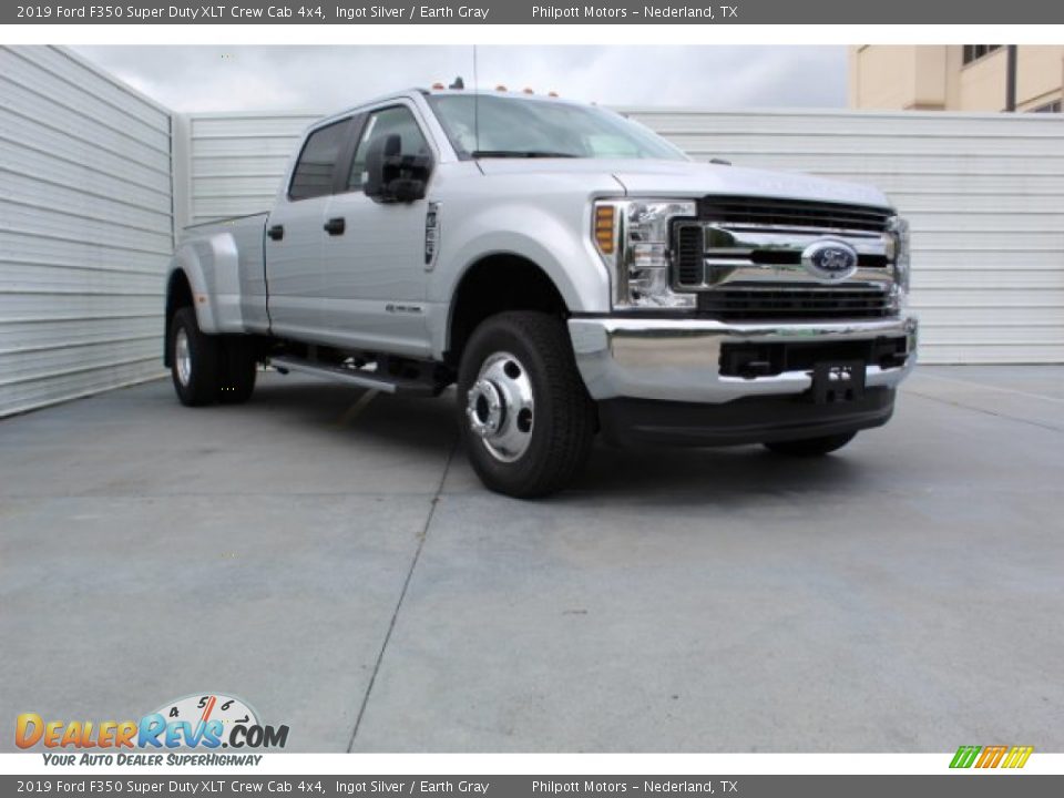 2019 Ford F350 Super Duty XLT Crew Cab 4x4 Ingot Silver / Earth Gray Photo #2