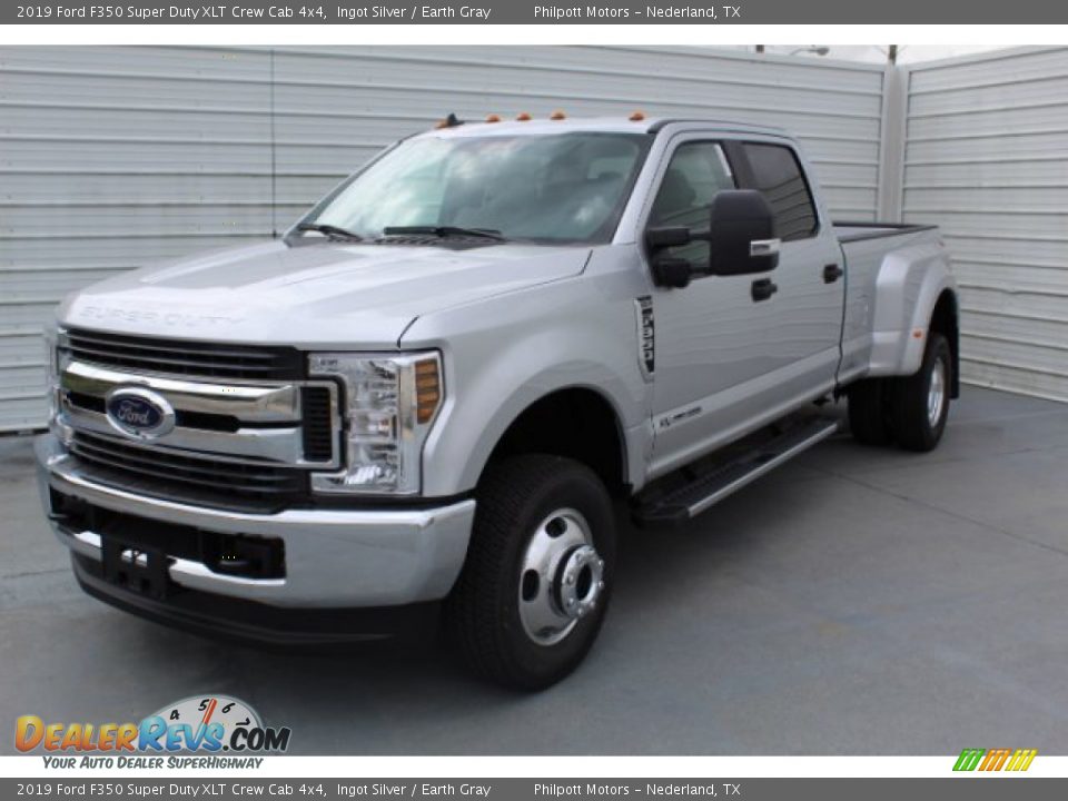 2019 Ford F350 Super Duty XLT Crew Cab 4x4 Ingot Silver / Earth Gray Photo #4