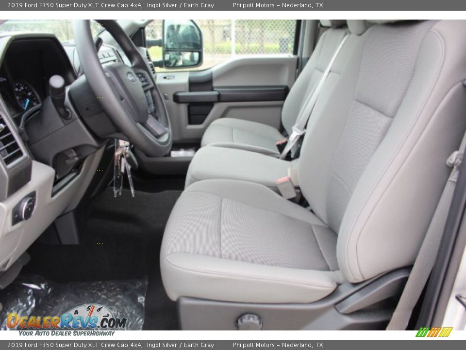 2019 Ford F350 Super Duty XLT Crew Cab 4x4 Ingot Silver / Earth Gray Photo #10