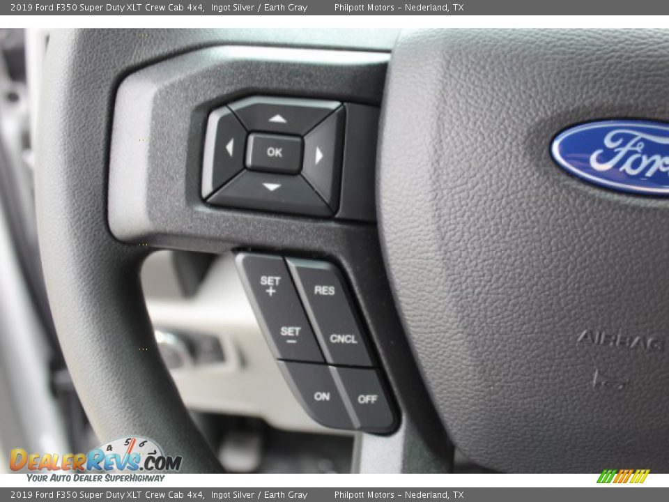 2019 Ford F350 Super Duty XLT Crew Cab 4x4 Ingot Silver / Earth Gray Photo #13