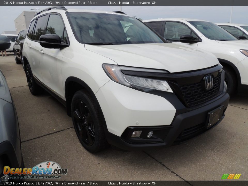 2019 Honda Passport Elite AWD White Diamond Pearl / Black Photo #3