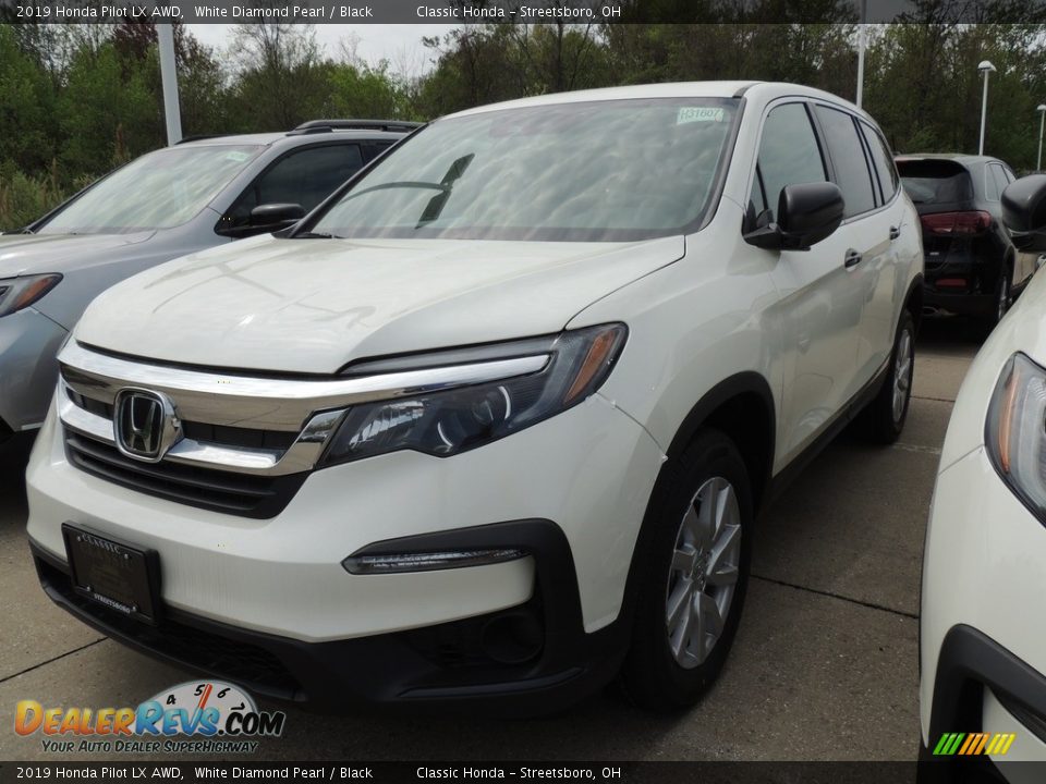 2019 Honda Pilot LX AWD White Diamond Pearl / Black Photo #1
