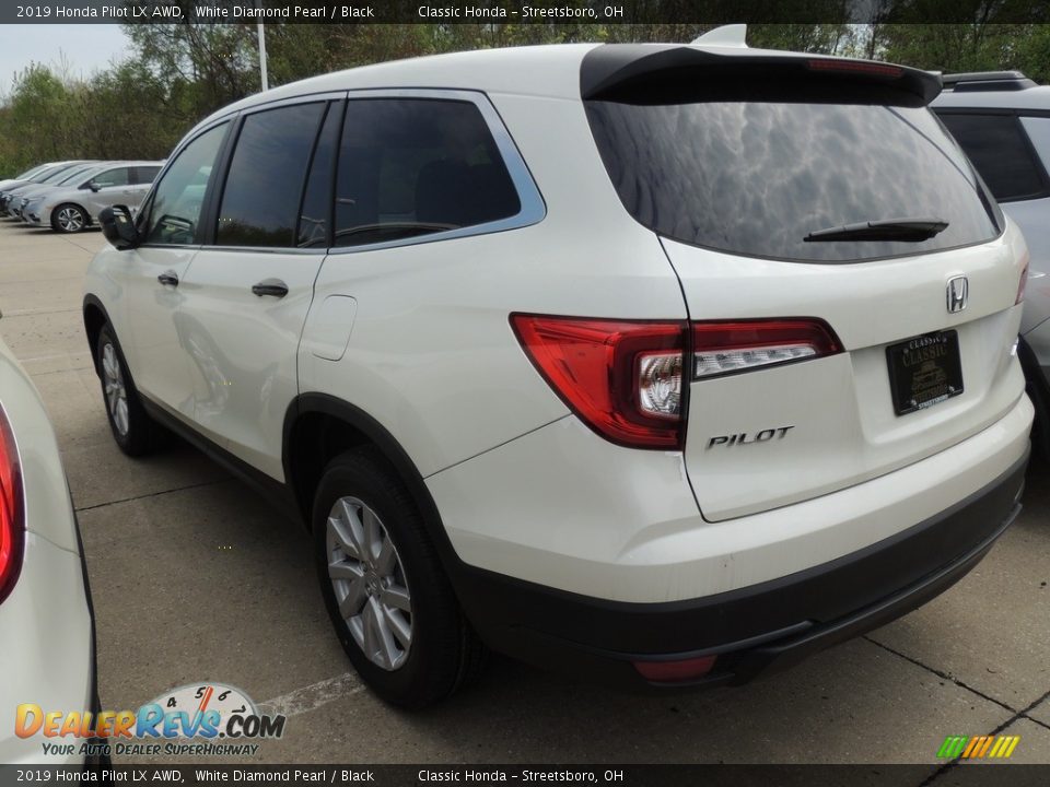 2019 Honda Pilot LX AWD White Diamond Pearl / Black Photo #5