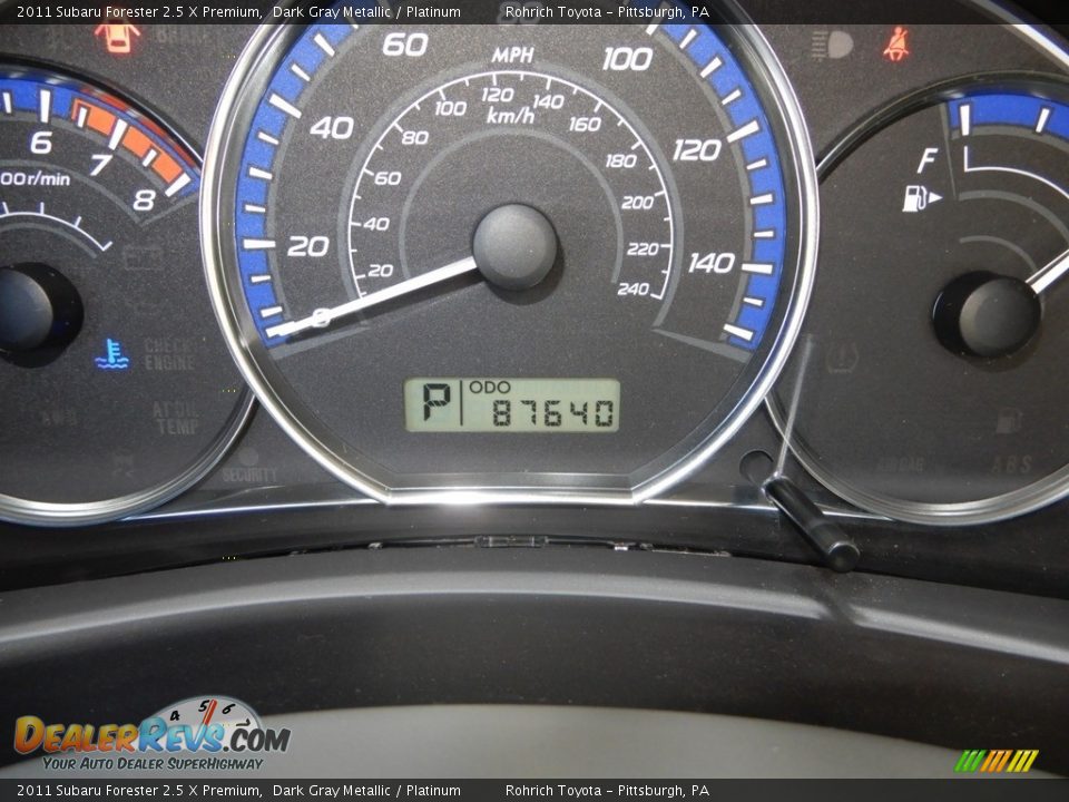 2011 Subaru Forester 2.5 X Premium Dark Gray Metallic / Platinum Photo #10