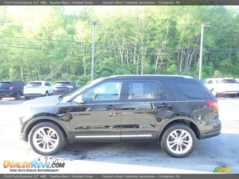 2018 Ford Explorer XLT 4WD Shadow Black / Medium Stone Photo #5