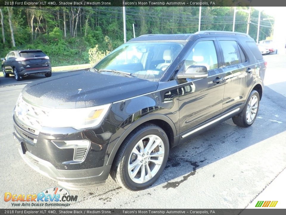 2018 Ford Explorer XLT 4WD Shadow Black / Medium Stone Photo #6